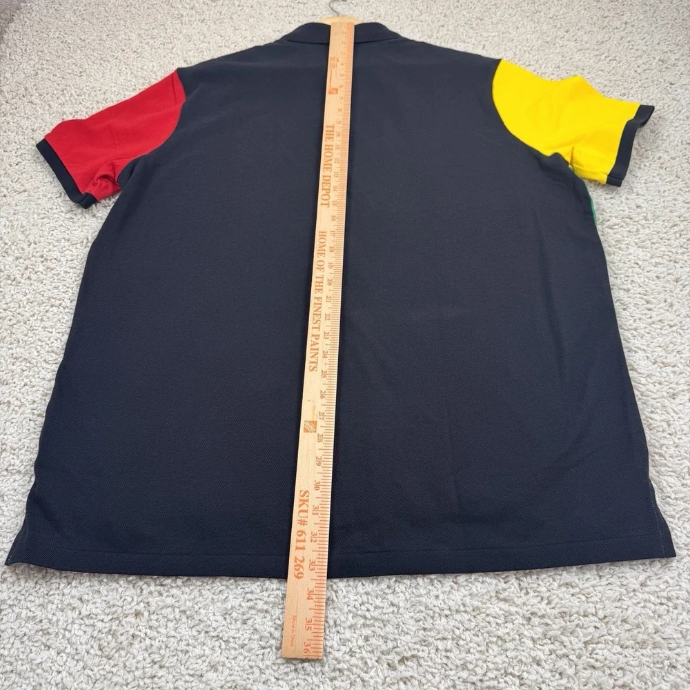 NWT Polo Ralph Lauren Big Pony Polo Mens XL Color Block Green Red Yellow